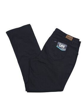 Lee Womens 20W Long Mid Rise Bootcut Jeans Wide Leg Black Regular Fit